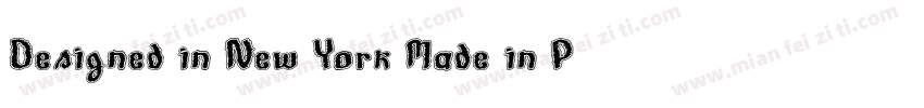 Designed in New York Made in PRC字体转换